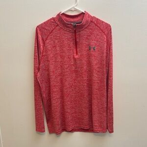 Under Armour Heathered Red Large Quarter Zip
